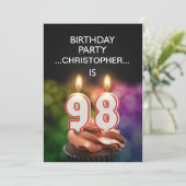 Ajouter un nom, 98e fête d'anniversaire Invitation (Debout devant)