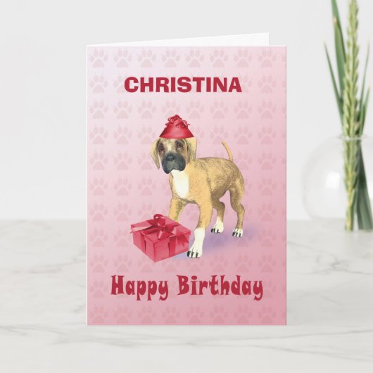 Ajouter un nom à une carte d'anniversaire avec un  (Devant)