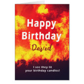 Ajouter Un Nom Anniversaire Feu de Forêt Humour (Devant)