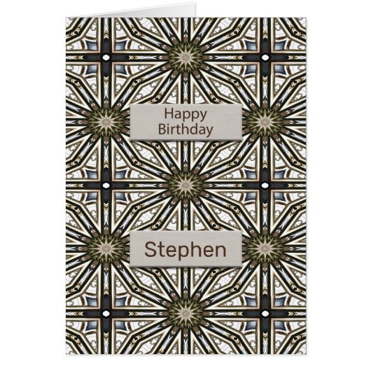 Ajouter un nom Anniversaire Mandala Design Abstrai (Devant)