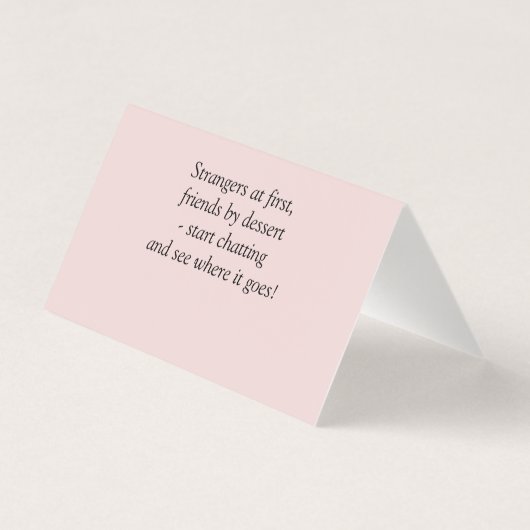 Ajouter un nom - Carte de table - avec des message (Back)