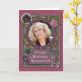 Ajouter un nom, Carte photo pour un anniversaire (Fleur jaune)