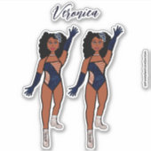 Ajouter un nom Dancer Sticker Indigo & Diamonds A (Devant)