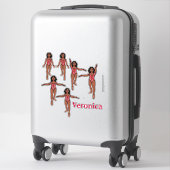 Ajouter un nom Dancer Sticker Red Animal A (Sur valise)