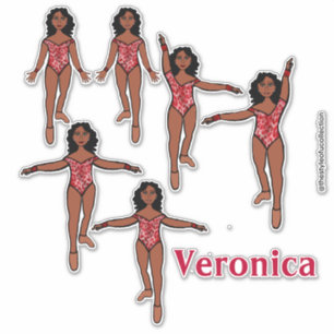 Ajouter un nom Dancer Sticker Red Animal A
