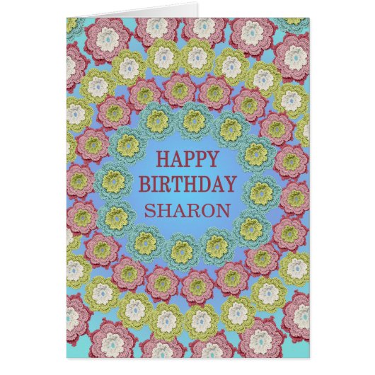 Ajouter Un Nom Fleurs De Crochet Anniversaire (Devant)