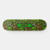 Ajouter un nom, Green Brown Graffiti Skateboard (Horz)