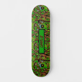 Ajouter un nom, Green Brown Graffiti Skateboard (Recto)
