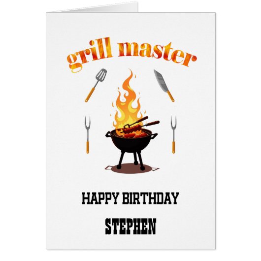 Ajouter Un Nom Grill Master Anniversaire (Devant)