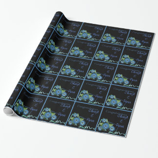 Ajouter un nom modèle de papier cadeau floral Chic