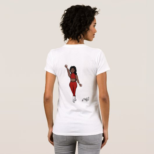 Ajouter Un Nom Red Dancer T-Shirt (Dos entier)