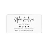 Ajouter un nom Script moderne Étiquette de médias  (Devant)