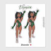 Ajouter un nom Sticker Dancer Forêt & Diamants A (Feuille)