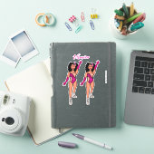 Ajouter un nom Sticker Dancer Fuchsia & Diamonds B (Couverture iPad)