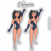 Ajouter un nom Sticker Dancer Indigo & Diamonds B (Devant)