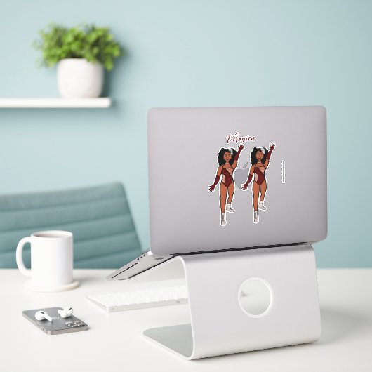 Ajouter un nom Sticker Dancer Merlot & Diamonds A (Ordinateur portable sur le bureau)