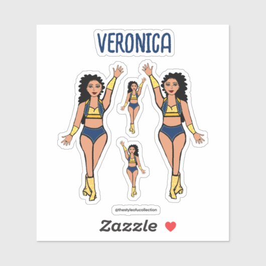 Ajouter un nom Stickers Dancer Marine / Or (Feuille)