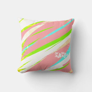 Ajouter un nom Susan Pastel Couleurs Coussin de co