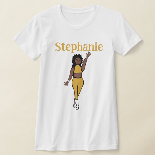 Ajouter Un Nom T-shirt Danseur Jaune (Poser)