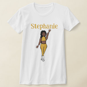 Ajouter un nom T-Shirt Danseuse Jaune