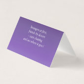 Ajouter un nom - Table Place Card - avec messages (Back)