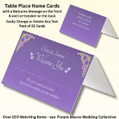 Ajouter un nom - Table Place Card - avec messages