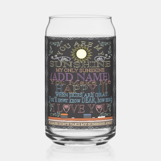 Ajouter un nom Vintage Tableau Noir Sunshine (Recto)