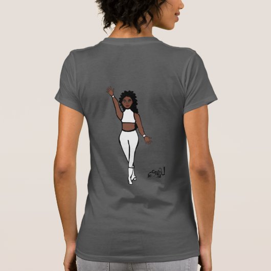 Ajouter Un Nom White Dancer T-Shirt (Dos)