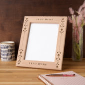 AJOUTER UN PROPRE TEXTE Cadre photo à empreinte fl (Gauche)