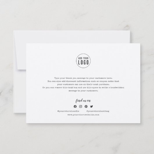 Ajouter un script de logo et un Merci de machine à (Dos)