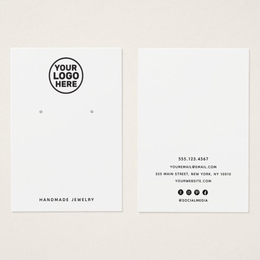 Ajouter un support d'affichage d'oreille blanche l (Devant & derrière)