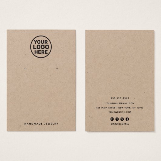 Ajouter un support d'écran d'oreille Kraft Logo pe (Devant & derrière)