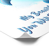 Ajouter un texte de nom, Affiche de dauphin bleu b (Coin)