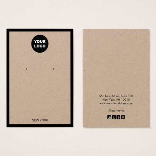 Ajouter une carte d'affichage à la bordure du logo (Devant & derrière)