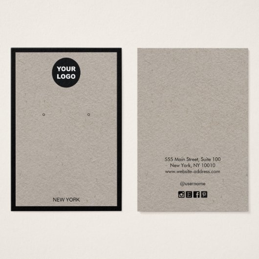 Ajouter une carte d'affichage à la bordure du logo (Devant & derrière)