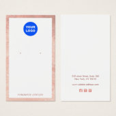 Ajouter une carte d'affichage de bordure or Rose L (Devant & derrière)