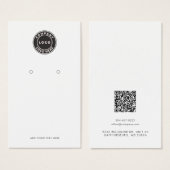 Ajouter une carte d'affichage de code QR du logo d (Devant & derrière)