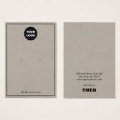 Ajouter une carte d'affichage d'oreille de logo Kr (Devant & derrière)