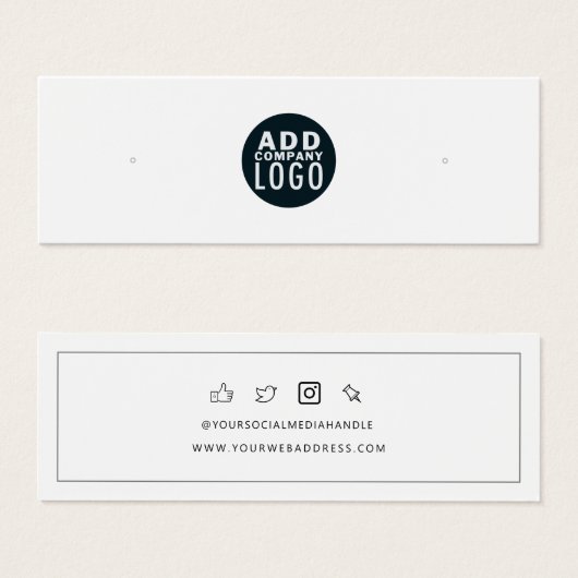 Ajouter une carte d'affichage d'oreille de logo pe (Devant & derrière)