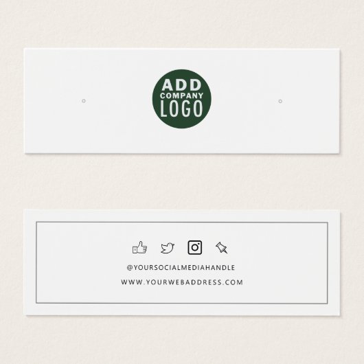 Ajouter une carte d'affichage d'oreille de logo pe (Devant & derrière)