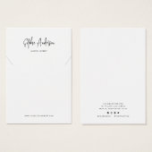 Ajouter une carte d'affichage minimaliste de scrip (Devant & derrière)