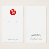 Ajouter une carte d'affichage moderne du logo d'en (Devant & derrière)