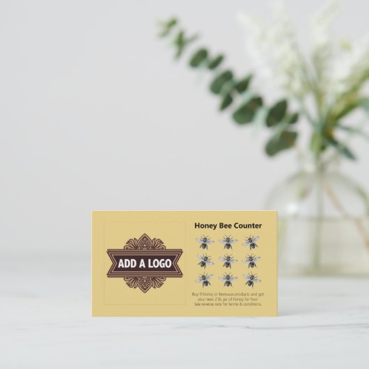 Ajouter une carte de fidélité Logo Honey Bee (Debout devant)