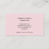 Ajouter une carte de visite avec logo rose et code (Dos)