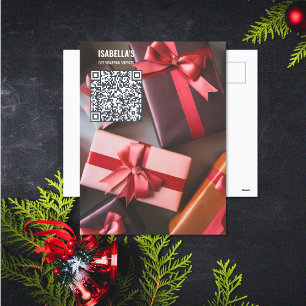 Ajouter une carte postale professionnelle QR Code 