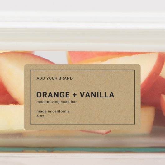 Ajouter une étiquette de produit Kraft avec une fi (Apposé)