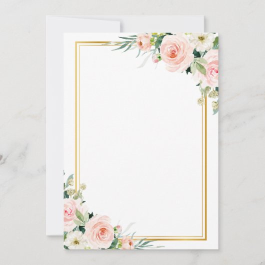 Ajouter une invitation de mariage florale avec une (Devant)