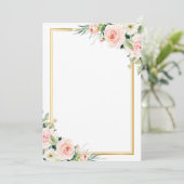Ajouter une invitation de mariage florale avec une (Debout devant)