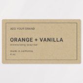 Ajouter une marque mince frontière gris Étiquette  (Design 1)