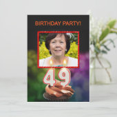 Ajouter une photo, 49e anniversaire Invitation (Debout devant)